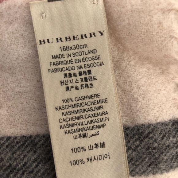 Burberry Classic Cashmere Scarf - Offwhite - Picture 3 of 4